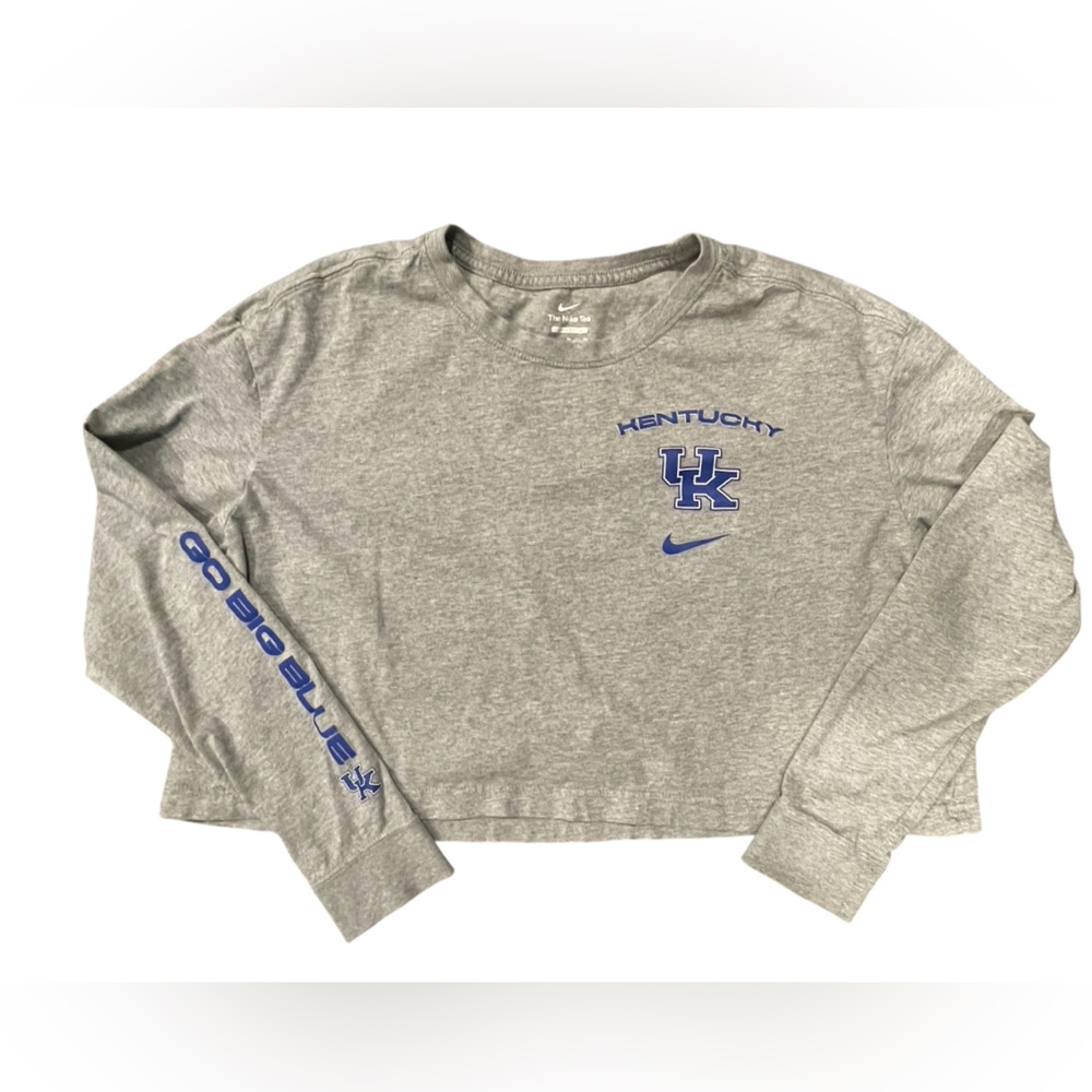 Nike University of Kentucky Long Sleeve Crop Top Women’s XL Gray